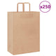 Vidaxxl bolsas de papel 250uds con asas 32x17x44 cm marrón