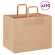VidaXL bolsas de papel 250 uds con asas 32x22x24 cm marrón