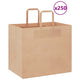 VidaXL bolsas de papel 250 uds con asas 32x22x28 cm marrón