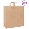 Vidaxl papieren zakken 250 st met hengsels 45x17x48 cm bruin