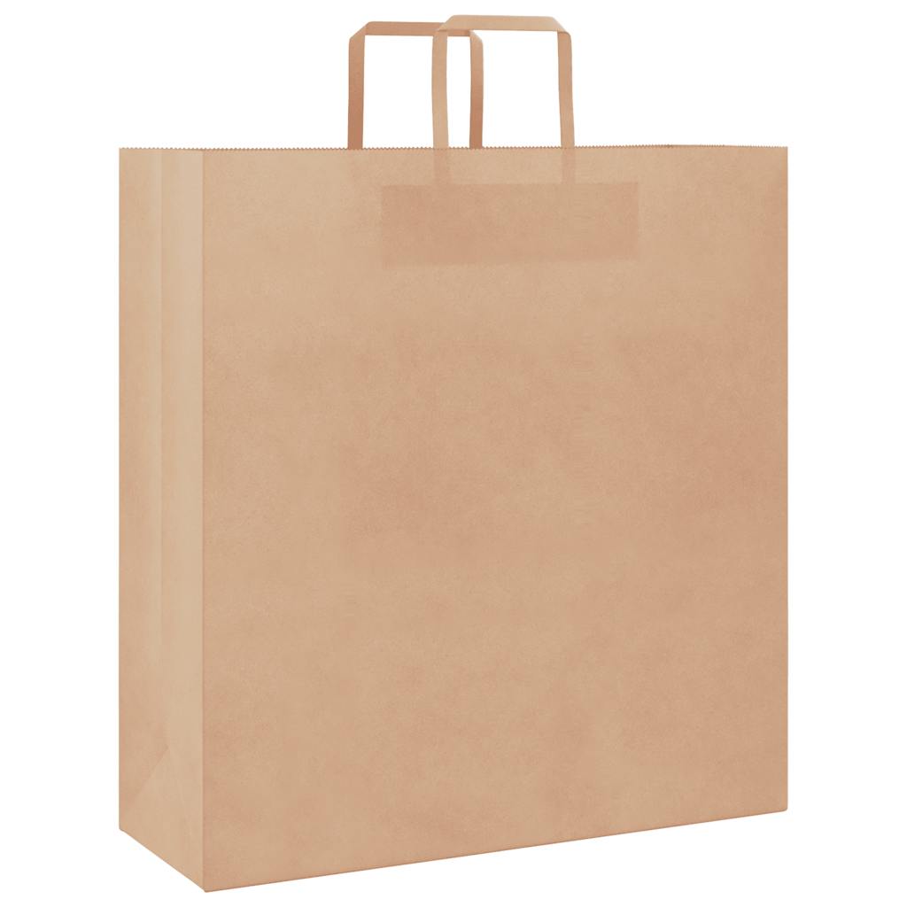 VidaXL bolsas de papel 250uds con asas 45x17x48 cm marrón