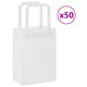 Vidaxxl bolsas de papel 50uds con asas 15x8x21 cm blanco