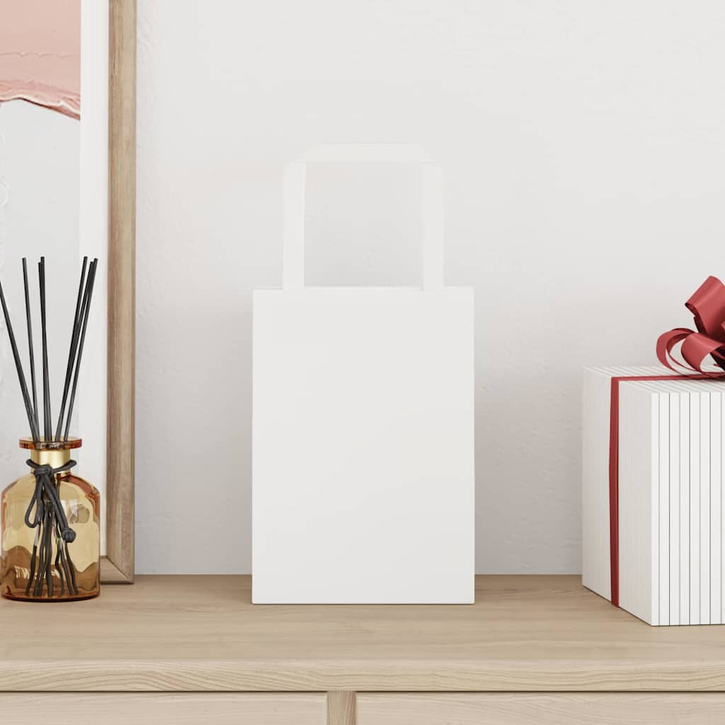 Vidaxxl bolsas de papel 50uds con asas 15x8x21 cm blanco