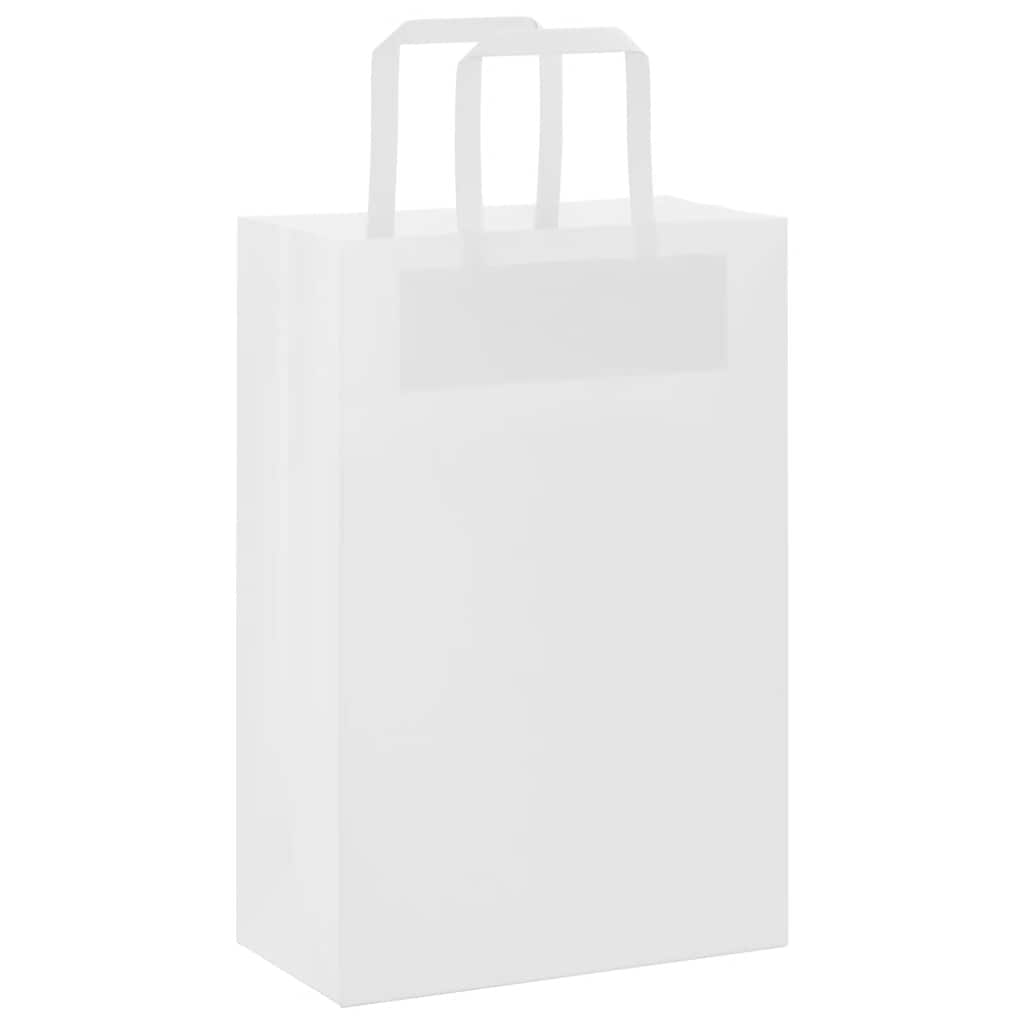 Sacchetti di carta VidaXL 50 pz con manici 21x11x31 cm bianchi