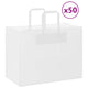 VidaXL bolsas de papel 50uds con asas 32x17x25 cm blanco
