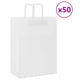 VidaXL bolsas de papel 50uds con asas 32x17x44 cm blanco
