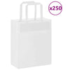 Sacchetti di carta VidaXL 250 pz con manici 18x8x22 cm bianchi
