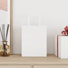 Vidaxl papieren zakken 250 st met hengsels 18x8x22 cm wit