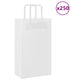 VidaXL bolsas de papel 250uds con asas 21x11x36 cm blanco