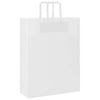 Vidaxl papieren zakken 250 st met hengsels 32x12x42 cm wit