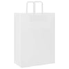 VidaXL bolsas de papel 250uds con asas 32x17x44 cm blanco