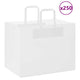 VidaXL bolsas de papel 250uds con asas 32x22x24 cm blanco