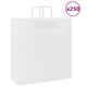 VidaXL bolsas de papel 250uds con asas 45x17x48 cm blanco