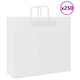 VidaXL bolsas de papel 250uds con asas 54x15x49 cm blanco