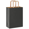 Vidaxl papieren zakken 250 st met hengsels 21x11x28 cm zwart
