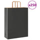 VidaXL bolsas de papel 250uds con asas 32x12x42 cm negro