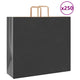 VidaXL bolsas de papel 250uds con asas 54x15x49 cm negro