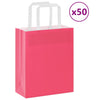 Sacchetti di carta VidaXL 50 pz con manici 18x8x22 cm rosa