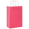 Vidaxl papieren zakken 50 st met hengsels 21x11x31 cm roze