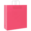 Sacchetti di carta VidaXL 50 pz con manici 45x17x48 cm rosa