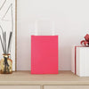 VidaXL bolsas de papel 250uds con asas 15x8x21 cm rosa