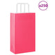 VidaXL bolsas de papel 250uds con asas 21x11x36 cm rosa
