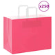 VidaXL bolsas de papel 250uds con asas 32x17x25 cm rosa