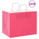 VidaXL bolsas de papel 250uds con asas 32x22x24 cm rosa