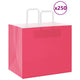 VidaXL bolsas de papel 250uds con asas 32x22x28 cm rosa