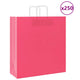 VidaXL bolsas de papel 250uds con asas 45x17x48 cm rosa