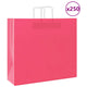 VidaXL bolsas de papel 250uds con asas 54x15x49 cm rosa