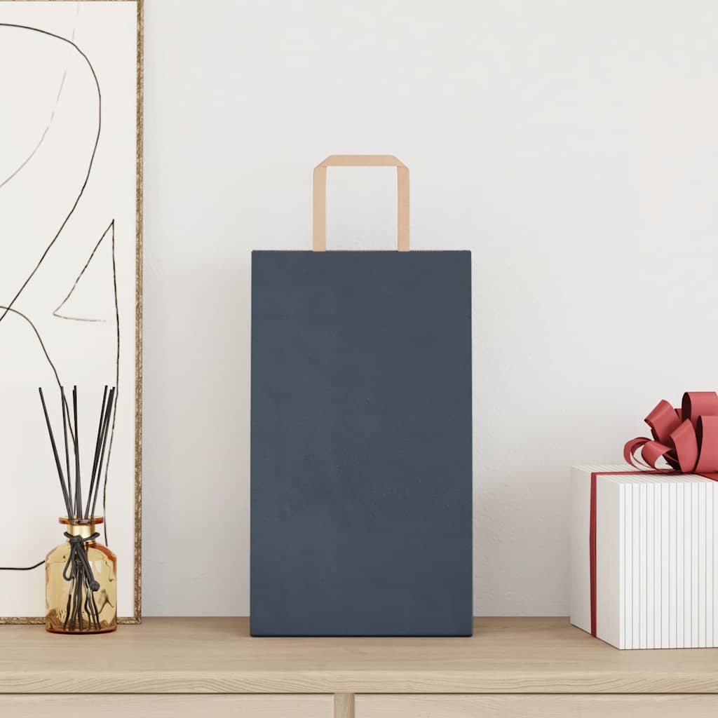 Sacchetti di carta VidaXL 50 pz con manici 21x11x36 cm blu