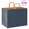 Vidaxl papieren zakken 250 st met hengsels 32x22x24 cm blauw
