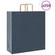VidaXL bolsas de papel 250uds con asas 45x17x48 cm azul