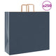 VidaXL bolsas de papel 250uds con asas 54x15x49 cm azul