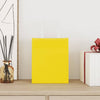 Vidaxl papieren zakken 50 st met hengsels 18x8x22 cm geel