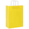 Vidaxl papieren zakken 50 st met hengsels 26x12x35 cm geel