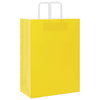 Vidaxl papieren zakken 50 st met hengsels 32x17x44 cm geel