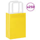 VidaXL bolsas de papel 250uds con asas 15x8x21 cm amarillo