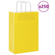 vidaxxl bolsas de papel 250uds con asas 21x11x31 cm amarillo