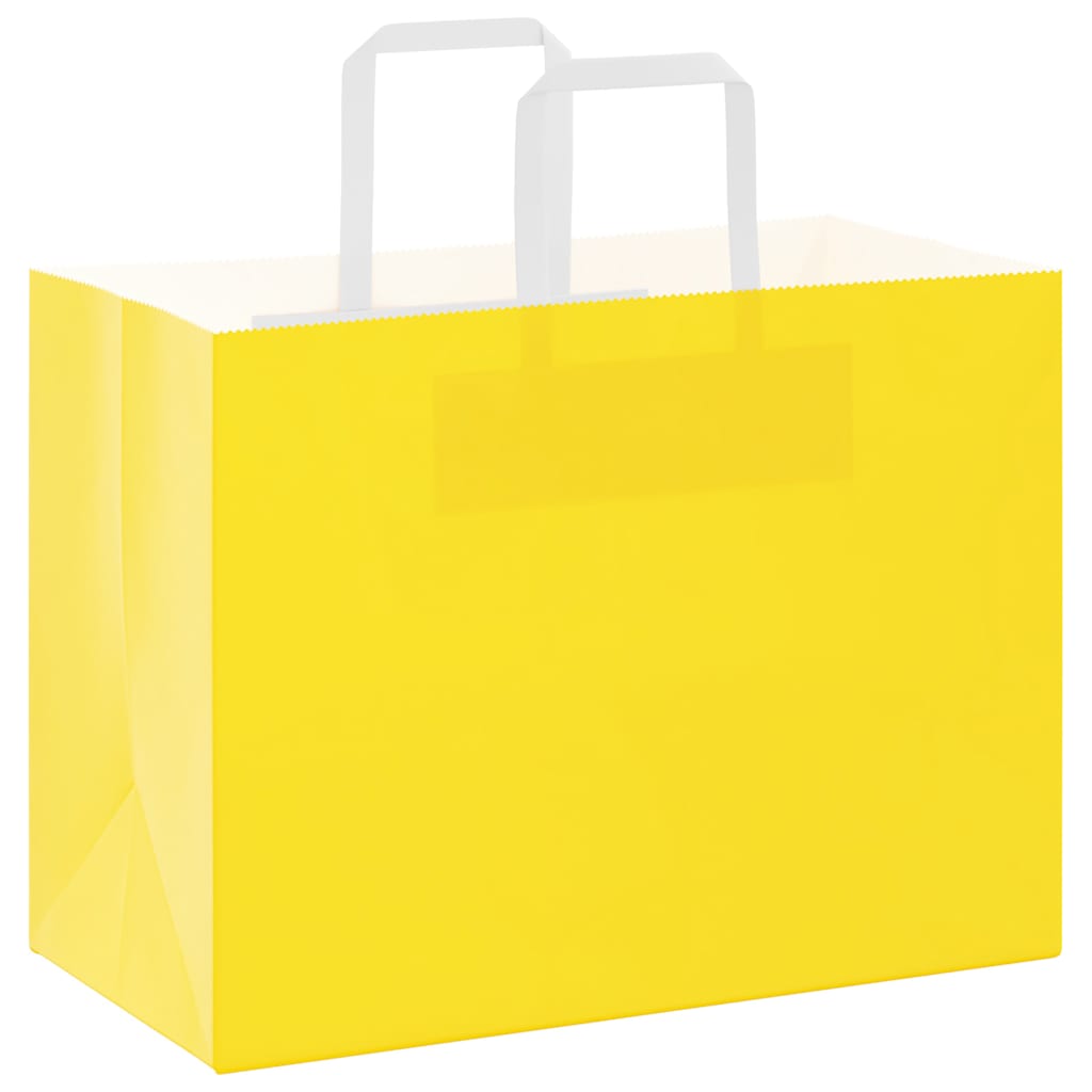 Sacchetti di carta VidaXL 250 pz con manici 32x17x25 cm gialli