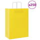 VidaXL bolsas de papel 250uds con asas 32x17x44 cm amarillo