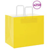 Vidaxl papieren zakken 250 st met hengsels 32x22x28 cm geel