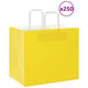 VidaXL bolsas de papel 250uds con asas 32x22x28 cm amarillo