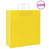 Vidaxl papieren zakken 250 st met hengsels 45x17x48 cm geel