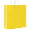 Vidaxl papieren zakken 250 st met hengsels 45x17x48 cm geel