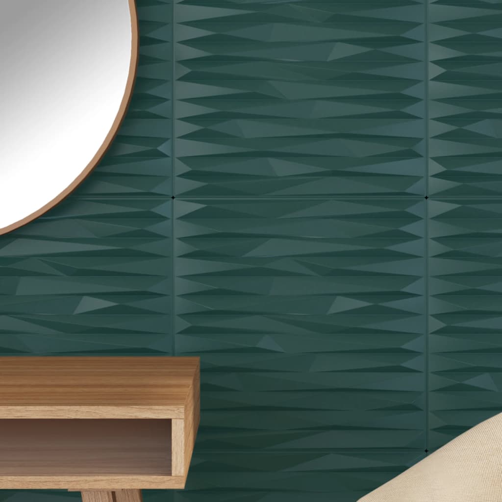 Vidaxl 48 paneles de pared de la piedra 12 m² 50x50 cm XPS verde