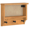 Vidaxx perchero de pared sandnes 45x12x35 cm madera maciza de pino