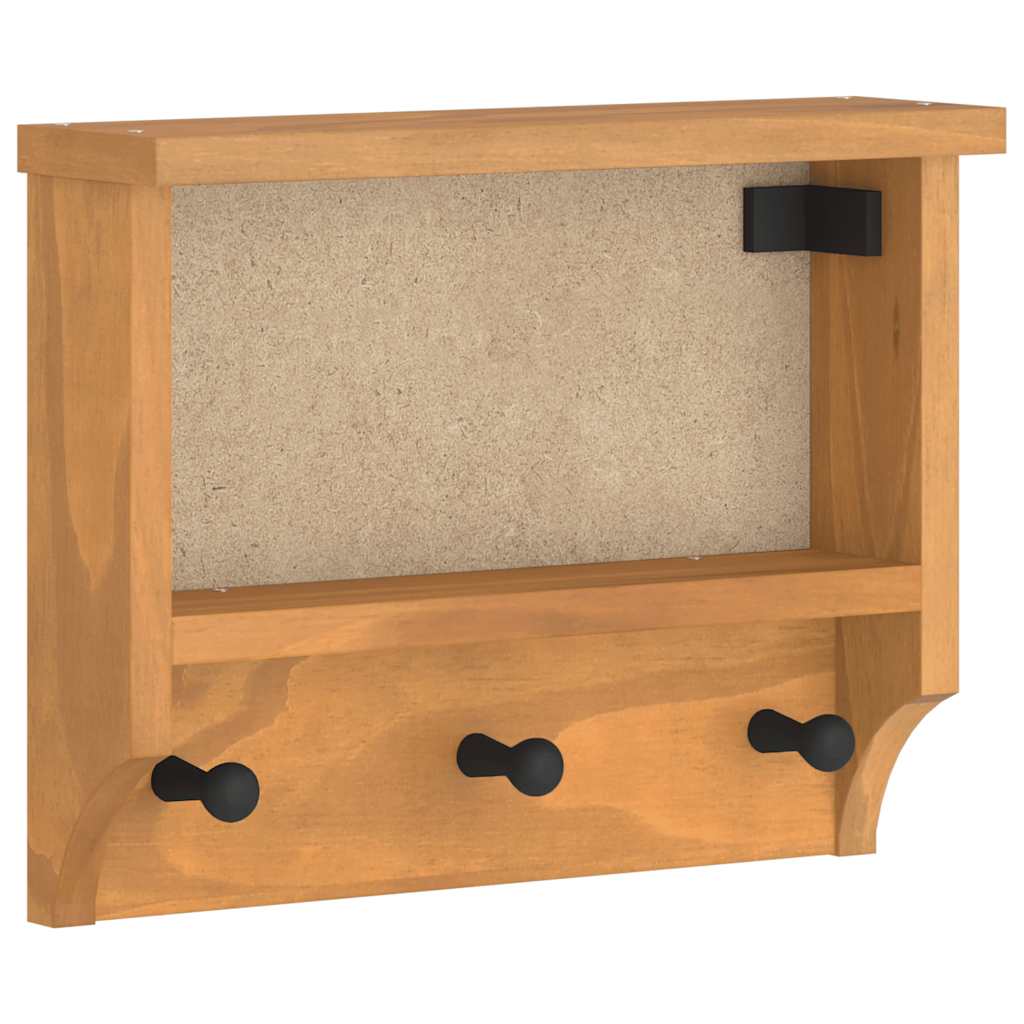 Vidaxx perchero de pared sandnes 45x12x35 cm madera maciza de pino
