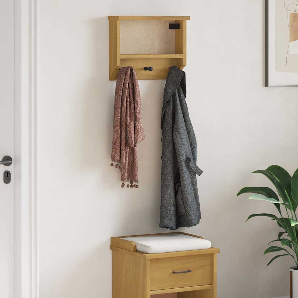 Appendiabiti da parete Vidaxx sandnes 45x12x35 cm in legno di pino massiccio